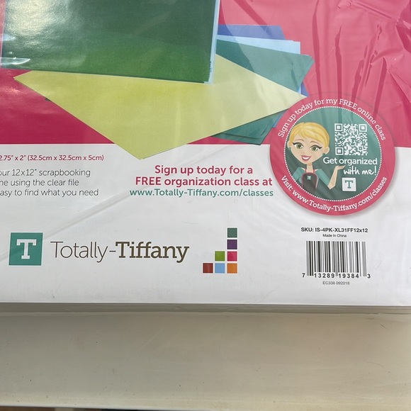 NIP Totally-Tiffany Fab File X-Large 12x12 Set of 4 Scrapbooking Paper Storage - Picture 5 of 6